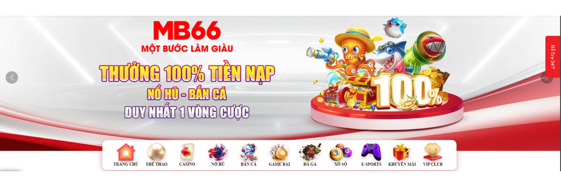 MB66 - Thưởng nạp 100% bắn cá - nổ hũ